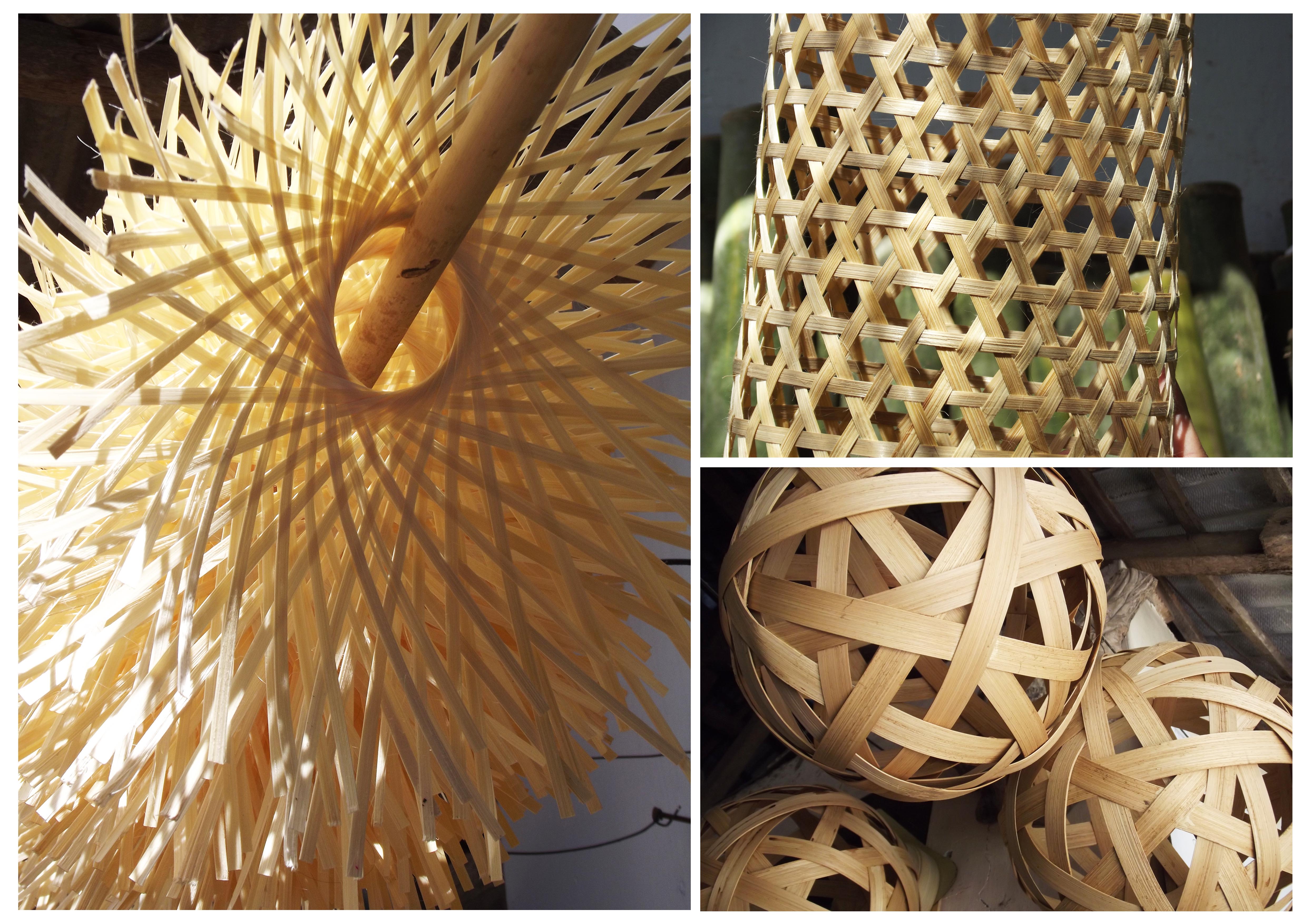 Belajar Desain Anyaman Bambu  di Desa Gintangan LULIAN 